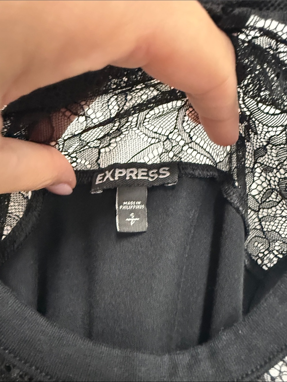 Express Black Lace top - Picture 4 of 4